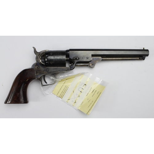 181 - Uberti COPY of a 6 shot .36 calibre 1851 Colt Navy Revolver, case hardened frame, blued barrel 7.5