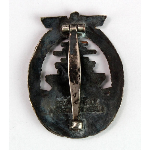 202 - German 1960s Reproduction Kriegsmarine High Seas Badge.