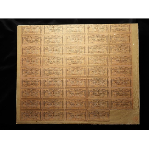 2157 - Confederate War Bond, framed (frame 44x36cm)