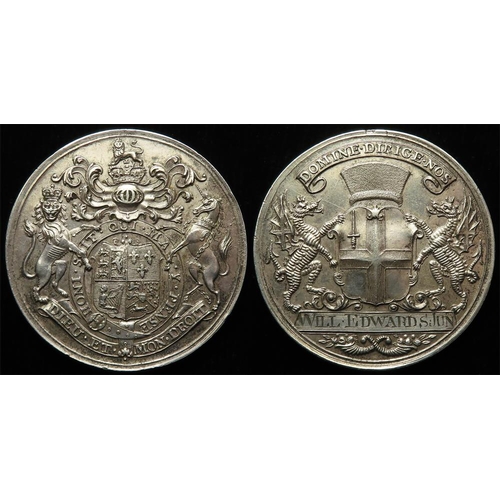 2179 - George III era, City of London silver Broker's Pass medal, d.40mm, 18th/19thC, named to WILL. EDWARD... 