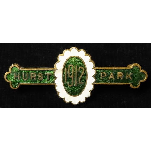 2182 - Horse Racing Badge: Hurst Park 1912, #562, 40mm.