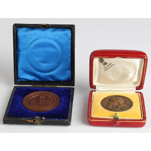 2185 - Indian Commemorative Medals (2): Jeypore Exhibition 1883, a high quality bronze medal by J.C. & W. L... 