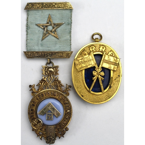 2194 - Masonic Medals (2) both presented to W. Bro. P.W. Porter by Star of Croydon Lodge 4286 comprising a ... 