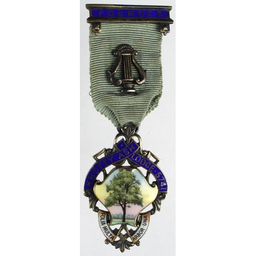 2196 - Masonic silver gilt Founder's Medal Knotty Ash Lodge No. 5741. Hallmarked G.K.S. Birm. 1938. Weighs ... 