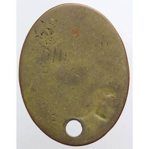 2205 - Railway brass check d.43mm: L.M.S.R. (London, Midland & Scottish Railway) C & W Dept. (Carriage & Wa... 