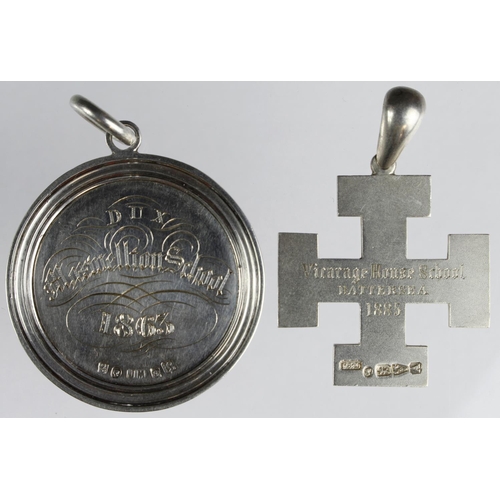 2211 - Scottish Victorian silver Maxwellton School Dux Medal 1865, hallmarked J.M. Glasgow, 1862 plus a sil... 