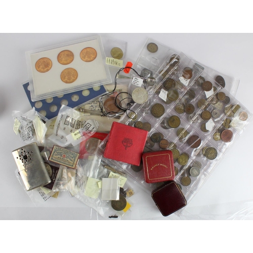 2241 - Tokens, Medallions and Misc. 19th-20thC assortment, silver noted.