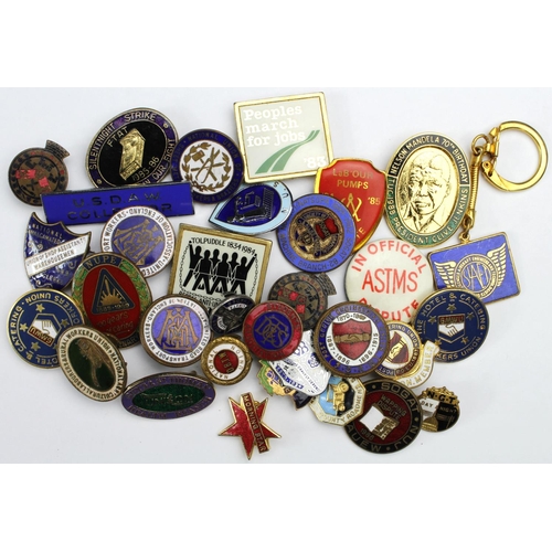 2242 - Trade Union badges (32 approx) includes quite a few older badges (18 approx)