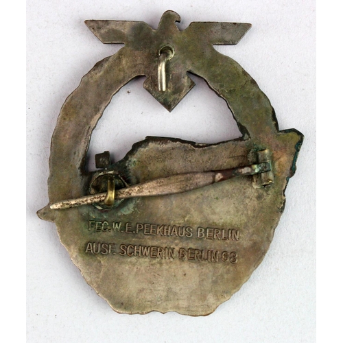 229 - German E Boat badge, Peekhaus Berlin maker marked