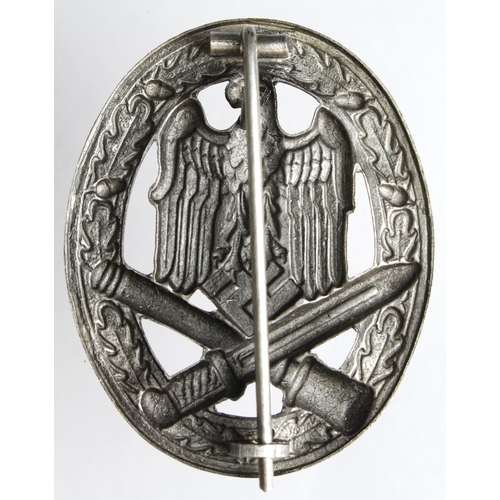 319 - German Nazi General Assault Badge, hollow back.