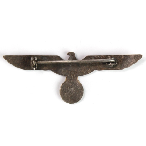 338 - German Nazi Kriegsmarine Tropical Dress Breast Eagle Pin.