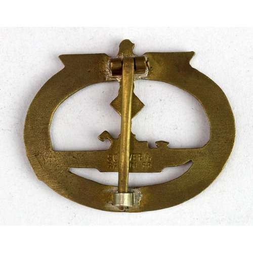 433 - German U Boat badge, Schwerin Berlin maker mark