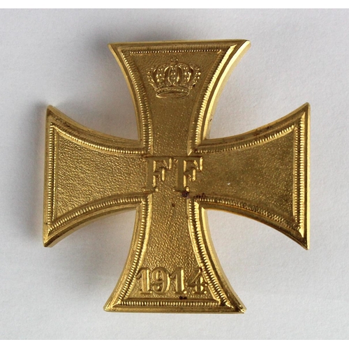 509 - WW1 Imperial German Friedrich Franz 1914 Military Merit Cross 1st Class. Heavily gold plated.