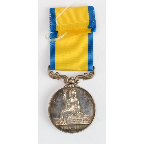 604 - Baltic Medal 1856, engraved to (J. West. H.M Ship Hastings. 1854). Confirmed to roll, Sent to Basili... 