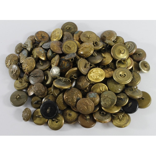 643 - Buttons bag of approx. 100, Kings crown brass buttons.