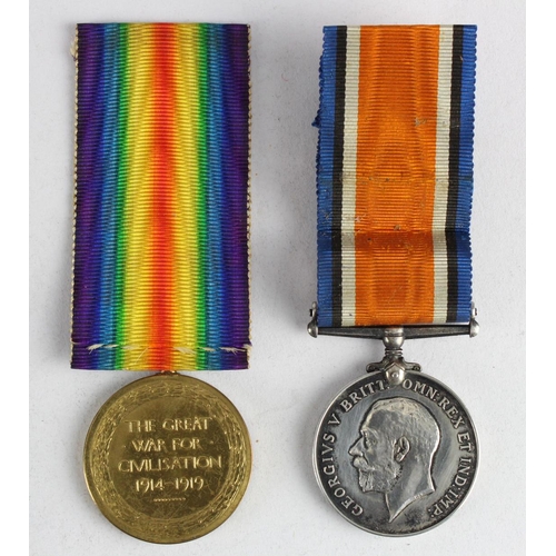 656 - BWM & Victory Medal to 1951 Gnr W A Simpson RA. (2)