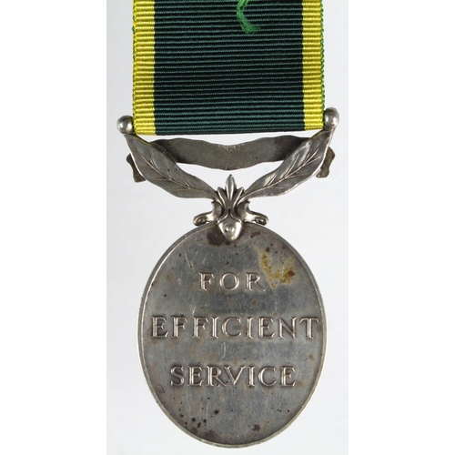 742 - Efficiency Medal GVI with Territorial clasp to (2582127 Sigmn J Measton R.Sigs).