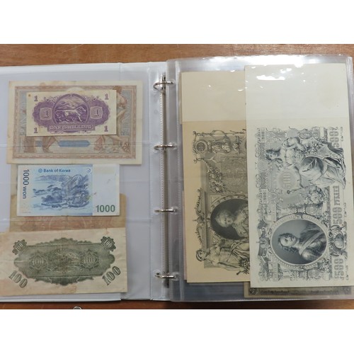 1206 - World (198), a collection in album including East African Currency Board, Tahiti, Malta, Egypt, Tuni... 