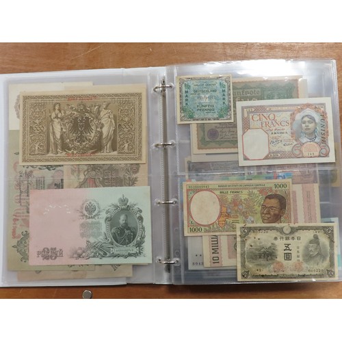 1206 - World (198), a collection in album including East African Currency Board, Tahiti, Malta, Egypt, Tuni... 