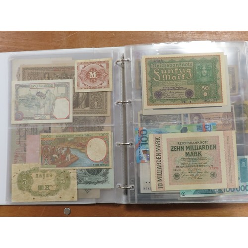 1206 - World (198), a collection in album including East African Currency Board, Tahiti, Malta, Egypt, Tuni... 