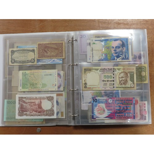 1206 - World (198), a collection in album including East African Currency Board, Tahiti, Malta, Egypt, Tuni... 