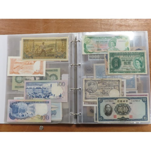 1206 - World (198), a collection in album including East African Currency Board, Tahiti, Malta, Egypt, Tuni... 