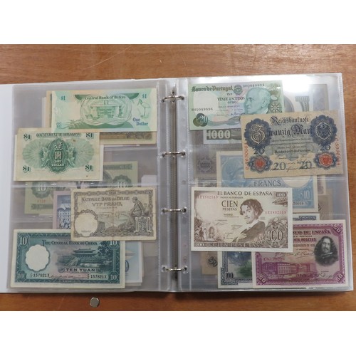 1206 - World (198), a collection in album including East African Currency Board, Tahiti, Malta, Egypt, Tuni... 