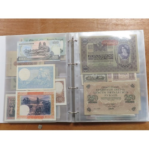 1206 - World (198), a collection in album including East African Currency Board, Tahiti, Malta, Egypt, Tuni... 