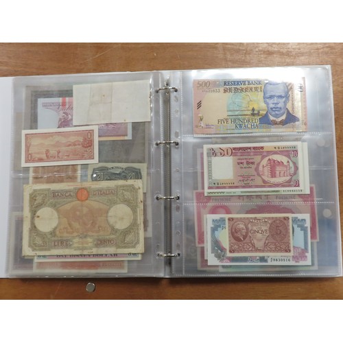 1206 - World (198), a collection in album including East African Currency Board, Tahiti, Malta, Egypt, Tuni... 