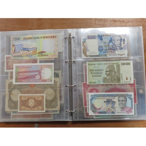 1206 - World (198), a collection in album including East African Currency Board, Tahiti, Malta, Egypt, Tuni... 