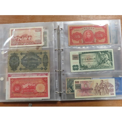 1206 - World (198), a collection in album including East African Currency Board, Tahiti, Malta, Egypt, Tuni... 