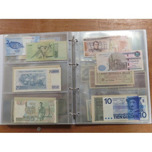 1206 - World (198), a collection in album including East African Currency Board, Tahiti, Malta, Egypt, Tuni... 