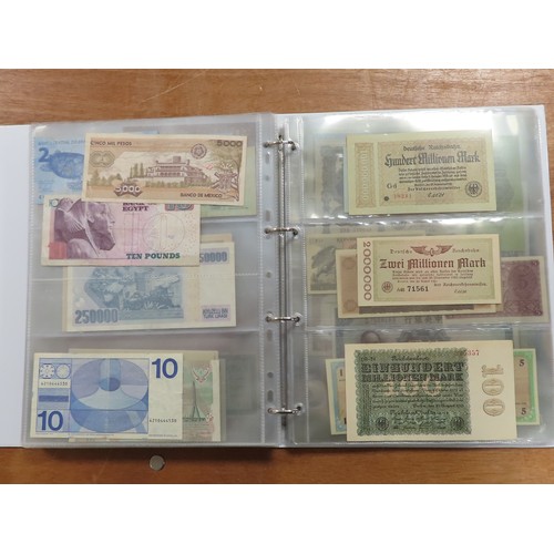 1206 - World (198), a collection in album including East African Currency Board, Tahiti, Malta, Egypt, Tuni... 