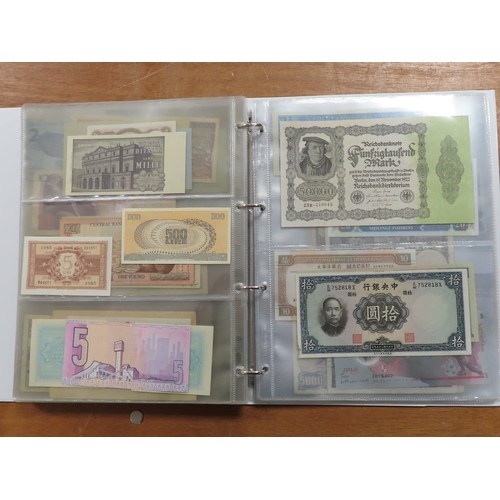 1206 - World (198), a collection in album including East African Currency Board, Tahiti, Malta, Egypt, Tuni... 