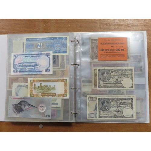 1206 - World (198), a collection in album including East African Currency Board, Tahiti, Malta, Egypt, Tuni... 