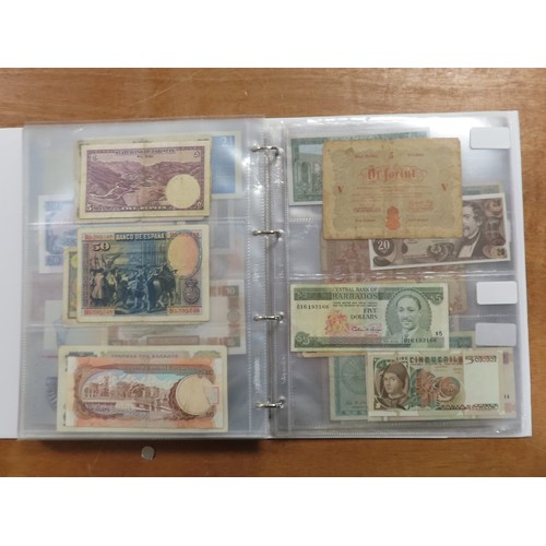 1206 - World (198), a collection in album including East African Currency Board, Tahiti, Malta, Egypt, Tuni... 