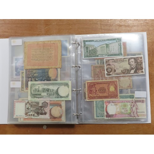 1206 - World (198), a collection in album including East African Currency Board, Tahiti, Malta, Egypt, Tuni... 