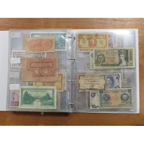 1206 - World (198), a collection in album including East African Currency Board, Tahiti, Malta, Egypt, Tuni... 