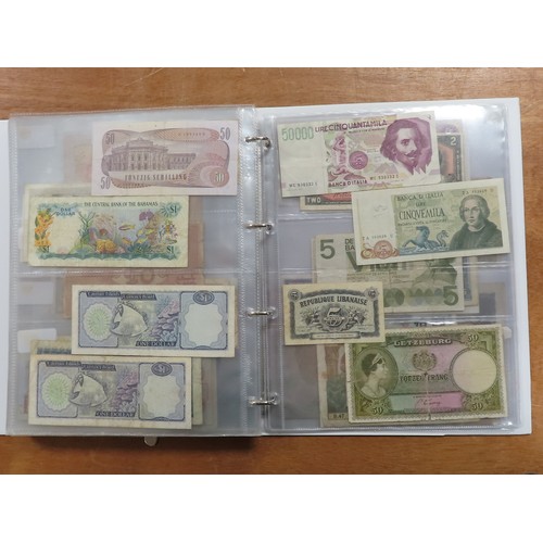 1206 - World (198), a collection in album including East African Currency Board, Tahiti, Malta, Egypt, Tuni... 