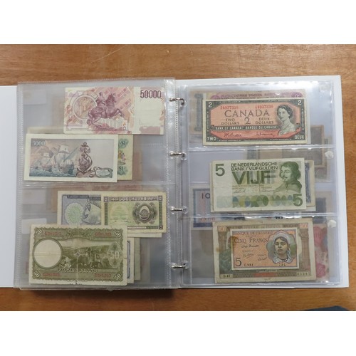 1206 - World (198), a collection in album including East African Currency Board, Tahiti, Malta, Egypt, Tuni... 