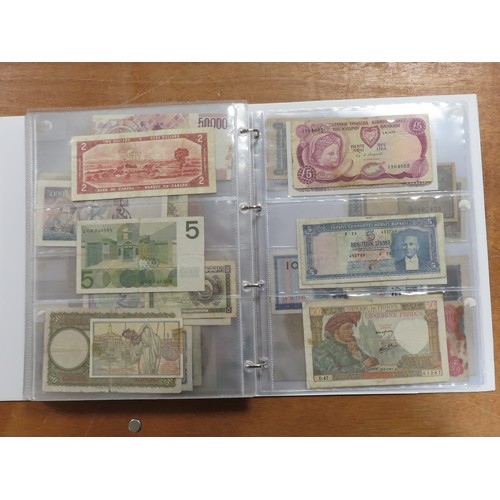 1206 - World (198), a collection in album including East African Currency Board, Tahiti, Malta, Egypt, Tuni... 