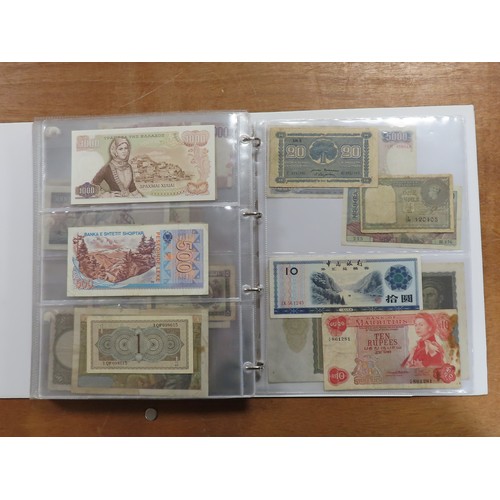 1206 - World (198), a collection in album including East African Currency Board, Tahiti, Malta, Egypt, Tuni... 