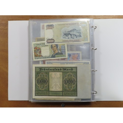 1206 - World (198), a collection in album including East African Currency Board, Tahiti, Malta, Egypt, Tuni... 