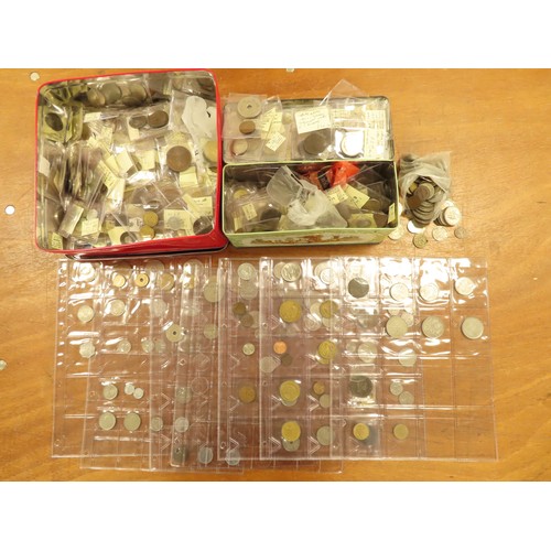 2091 - World Coins, large quantity in a crate. Also includes some philatelic covers etc. Buyer collects.