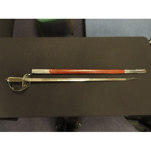 124 - Indian Army Officers sword complete with scabbard