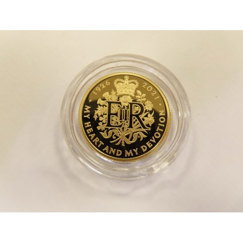 1284 - Twenty Five Pounds 2021 (1/4oz) gold proof 