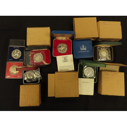 1712 - Assortment of mainly GB / Isle of Man silver proofs / proof sets purchased in the 1970s. aUnc/aFDC