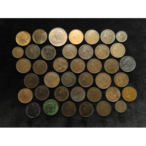 1780 - GB Copper & Bronze (160) 17th-20thC assortment, mixed grade.