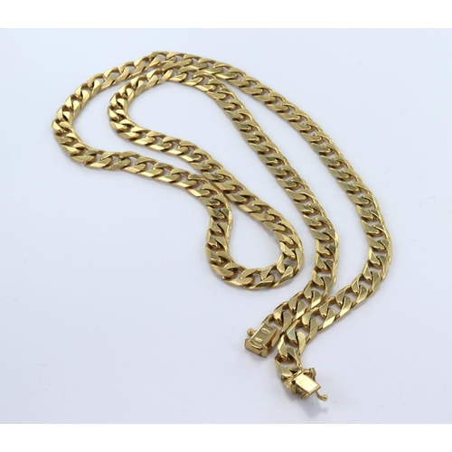 180 - 9ct curb necklace. Length approx 60cm, weight 46.2g