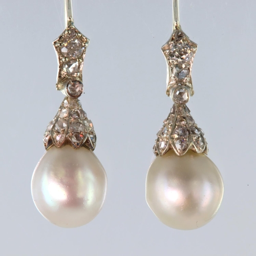 285 - Pair of pearl earrings with certificate from 